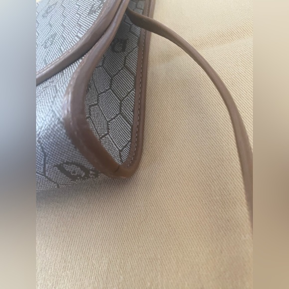 Vintage Dior Honeycomb Canvas Leather Crossbody Bag - Picture 5 of 13